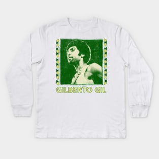 Gilberto Gil / Retro Original Fan Art Design Kids Long Sleeve T-Shirt